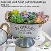 CHẬU HOA SẮT CHẬU CÂY NGHỆ THUẬT SẮT VINTAGE BẮC ÂU FLOWER & GARDEN QUAI DÂY THỪNG TRANG TRÍ ĐẠO CỤ CHỤP ẢNH DDC-205