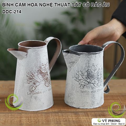  CHẬU CẮM HOA BẰNG SẮT BÌNH HOA SẮT NGHỆ THUẬT SẮT FLOWER BUCKET BẮC ÂU TRANG TRÍ VƯỜN ĐẠO CỤ CHỤP ẢNH SẢN PHẨM DDC-214 