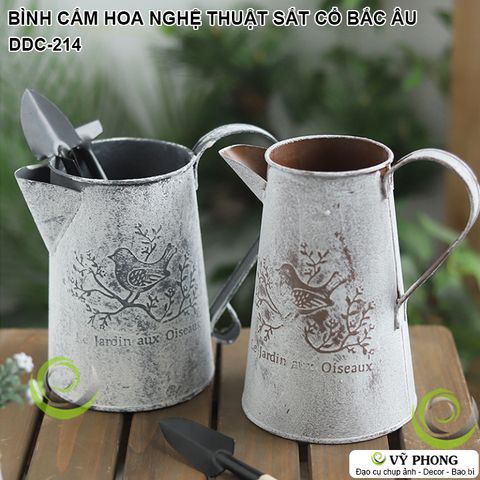  CHẬU CẮM HOA BẰNG SẮT BÌNH HOA SẮT NGHỆ THUẬT SẮT FLOWER BUCKET BẮC ÂU TRANG TRÍ VƯỜN ĐẠO CỤ CHỤP ẢNH SẢN PHẨM DDC-214 