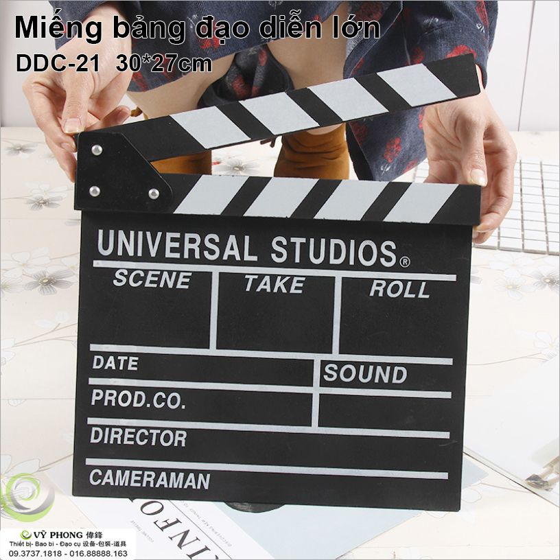 BẢNG CLAPPER BOARD BẢNG GỖ ĐẠO DIỄN UNIVERSAL STUDIOS TRANG TRÍ CHỤP ẢNH ĐẠO CỤ CHỤP HÌNH DDC-21,22 DDC-21,22