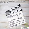 BẢNG CLAPPER BOARD BẢNG GỖ ĐẠO DIỄN UNIVERSAL STUDIOS TRANG TRÍ CHỤP ẢNH ĐẠO CỤ CHỤP HÌNH DDC-21,22 DDC-21,22