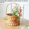 GIỎ HOA ĐAN MÂY TỰ NHIÊN HANDMADE GẮN TAG DA FLOWER TRANG TRÍ VƯỜN PHỒNG KHÁCH ĐẠO CỤ CHỤP ẢNH SẢN PHẨM INS DDC-249