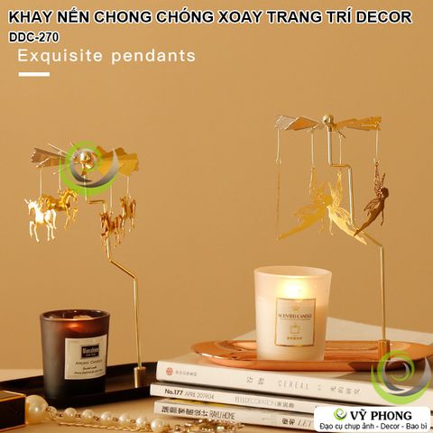  CHARM CHONG CHÓNG XOAY KHAY NẾN PHỤ KIỆN ĐẾ NẾN BẮC ÂU DECOR TRANG TRÍ NHÀ CỬA ĐẠO CỤ CHỤP ẢNH SẢN PHẨM INS DDC-270 