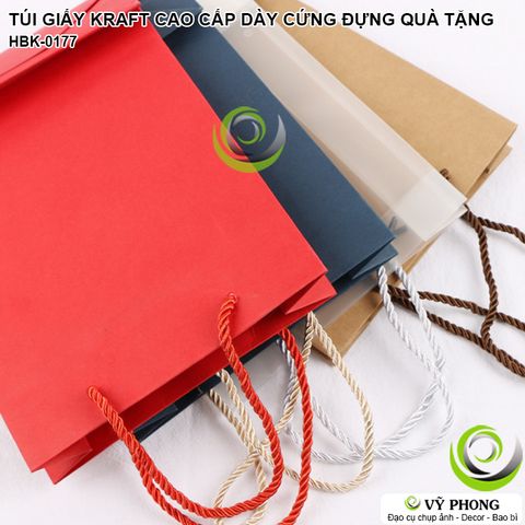  TÚI GIẤY KRAFT ĐỰNG QUÀ TẶNG CAO CẤP TẾT NĂM MỚI DÂY QUAI ĐỰNG HỘP BÁNH KẸO CAO CẤP TÂN XUÂN LỄ NOEL DÀY CỨNG HBK-0177 