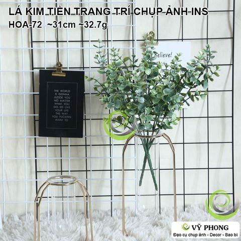  CÀNH LÁ KIM TIỀN TRANG TRÍ ĐÁM CƯỚI CHỤP HÌNH ĐẠO CỤ CHỤP ẢNH SẢN PHẨM INS HOA-72 