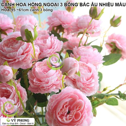  CÀNH HOA HỒNG NGOẠI 3 BÔNG BẮC ÂU LIVING ART NORDIC STYLE TRANG TRÍ NHÀ CỬA ĐẠO CỤ CHỤP ẢNH SẢN PHẨM INS HOA-95 