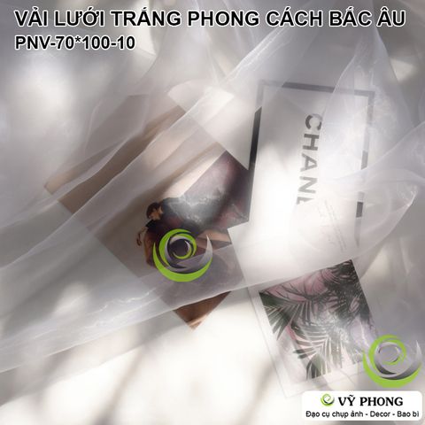  VẢI LƯỚI TRẮNG PHONG CÁCH CHÂU ÂU NORDIC TRANG TRÍ CHỤP HÌNH ĐẠO CỤ CHỤP ẢNH SẢN PHẨM INS PNV-70*100-10 