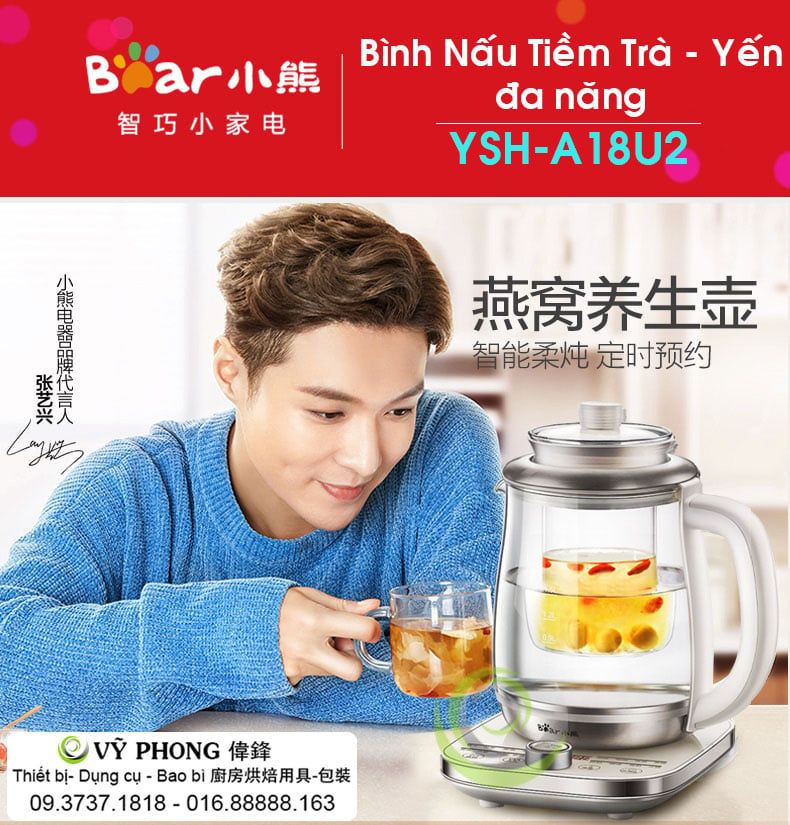 Bình nấu trà tiềm Yến đa năng YSH-A18U2