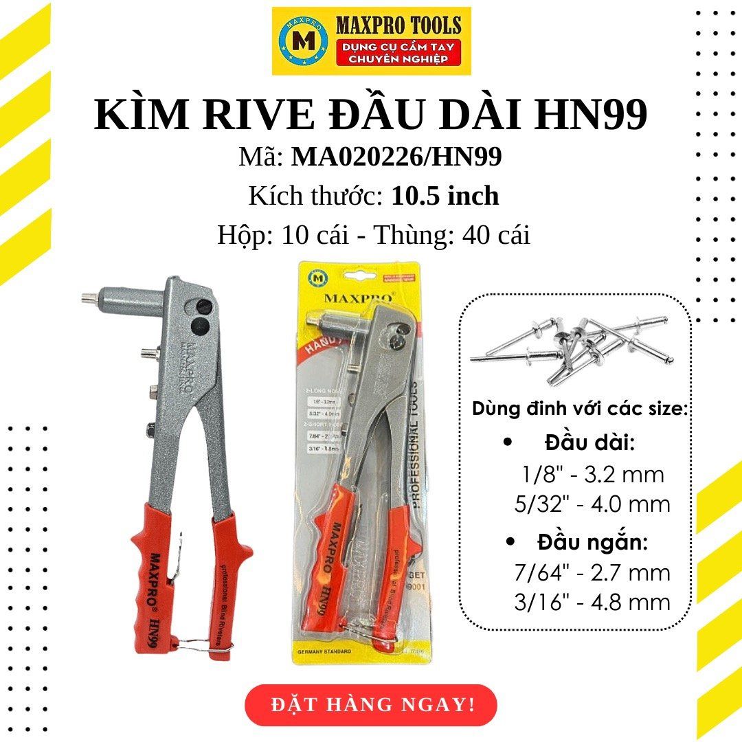 Kìm bấm đinh rive Maxpro-HN99