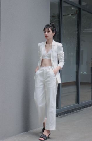 White Classic Trousers