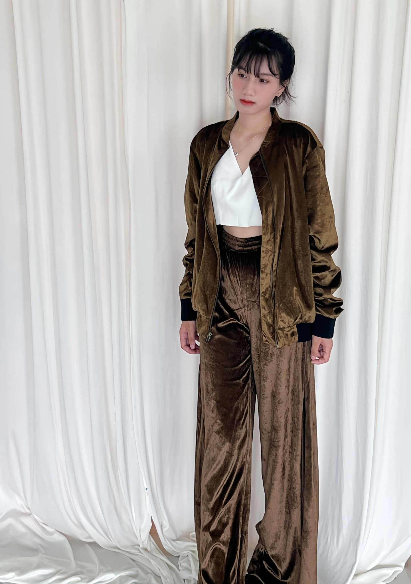 Velvet Palazzo Pants