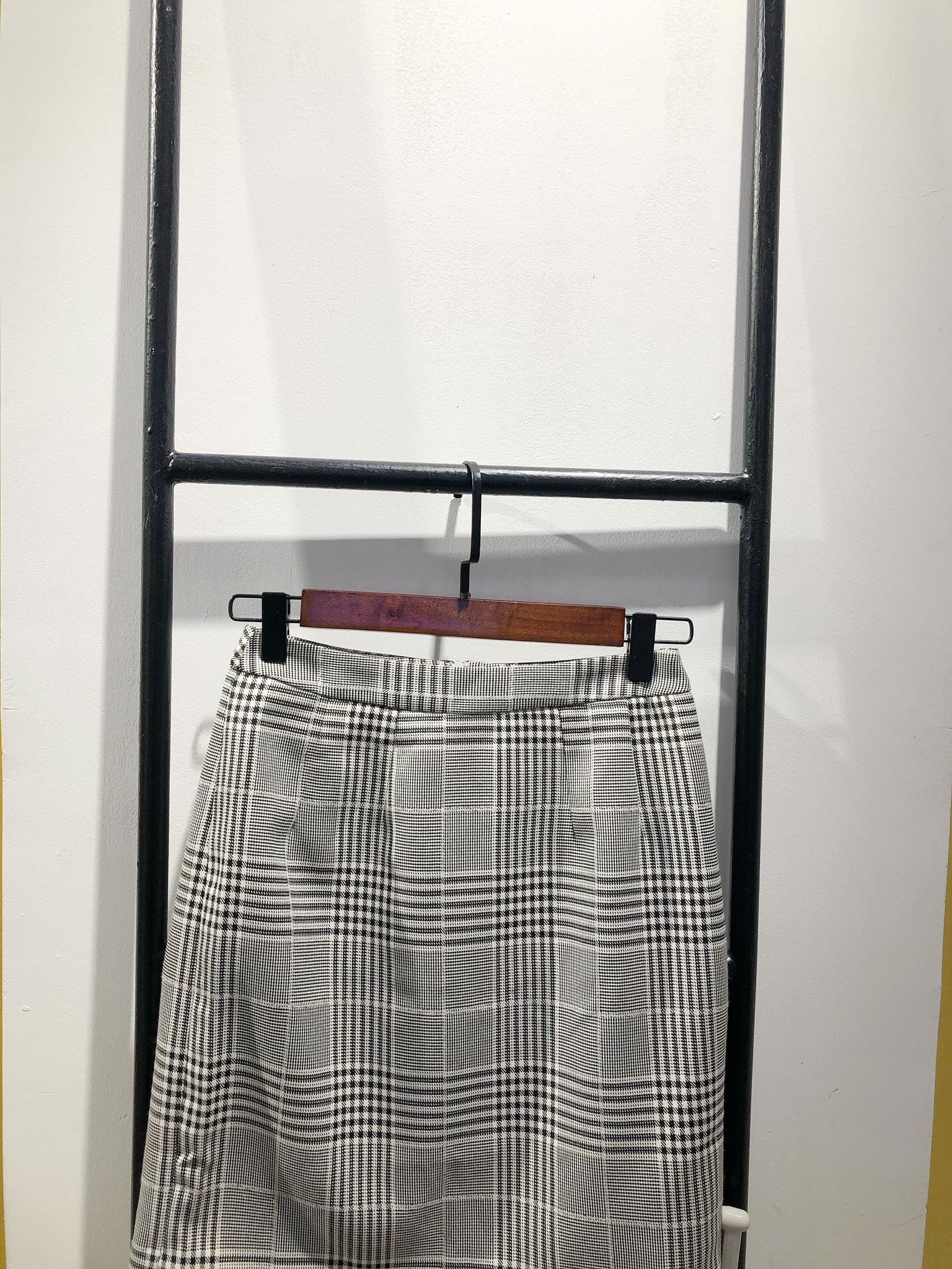 Checked A line Skirt