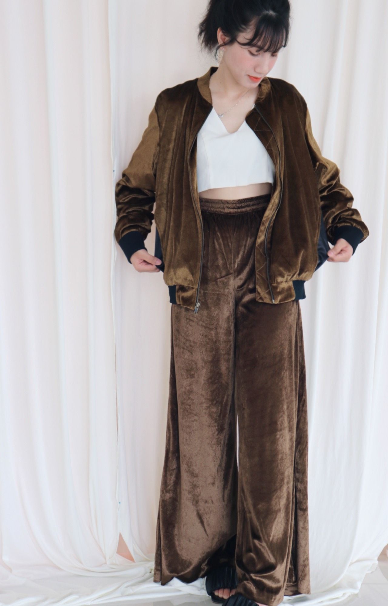 Velvet Palazzo Pants