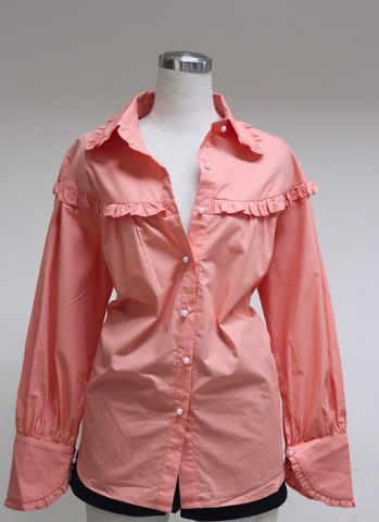 Orange Ruffle Shirt