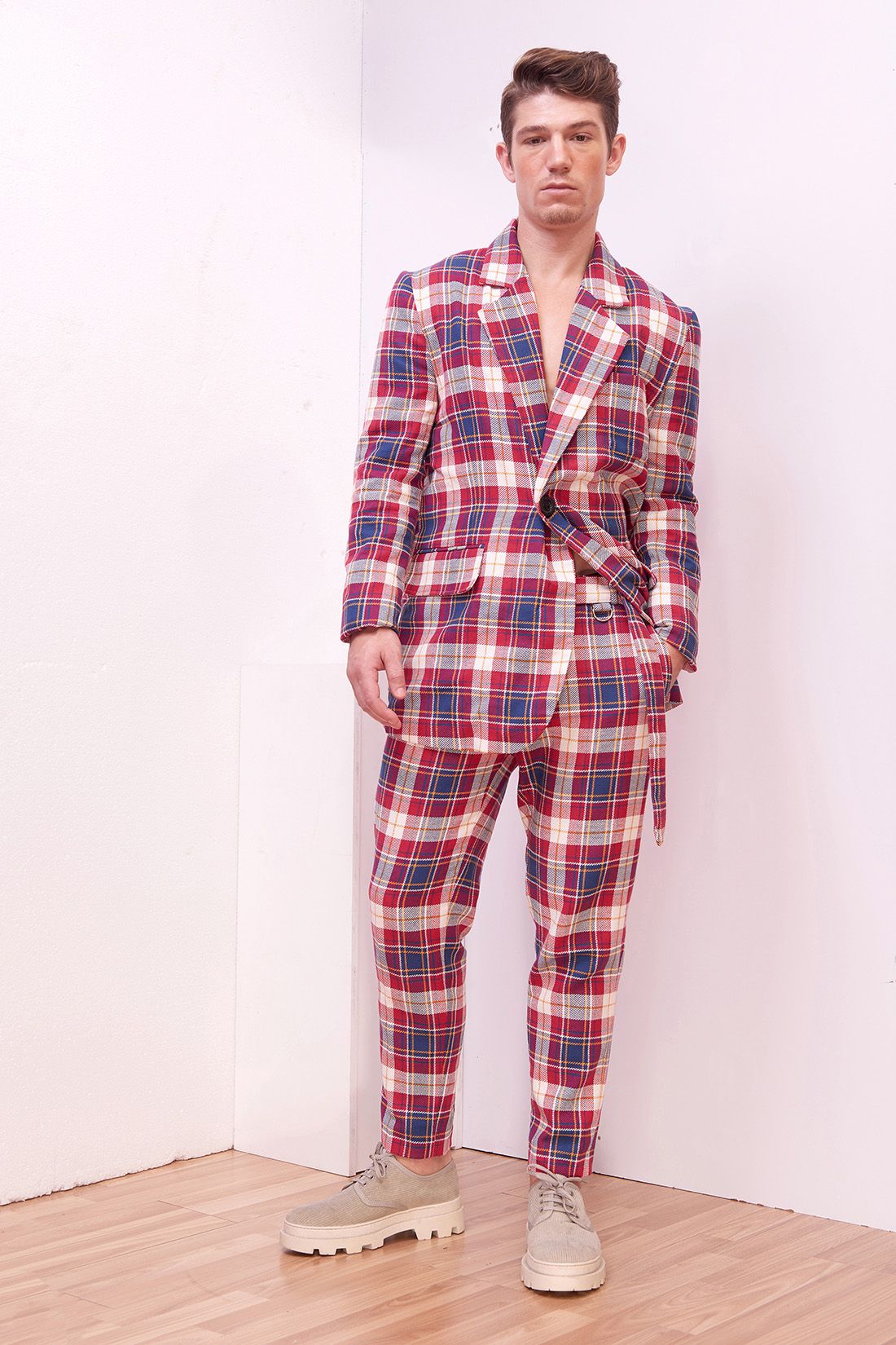 Plaid Male Trousers