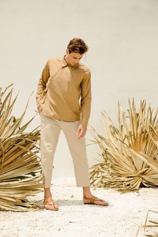 (SOLD OUT) Beige Wrap Shirt