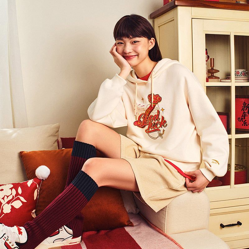 Áo hoodie thể thao nữ ANTA 1625A8728S