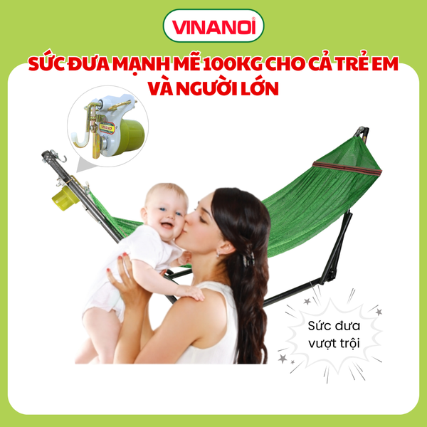 Máy đưa võng tự động cho bé VINANOI AS100 thế hệ mới đưa êm ít ồn, dùng điện 110V-220V