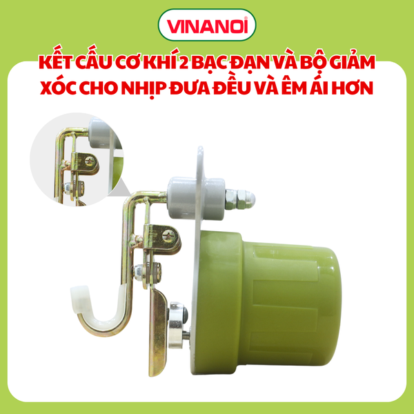 Máy đưa võng tự động cho bé VINANOI AS100 thế hệ mới đưa êm ít ồn, dùng điện 110V-220V