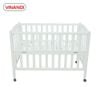 Giường cũi cho bé gỗ thông cao cấp màu trắng VINANOI - VNC122T