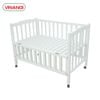 Giường cũi cho bé gỗ thông cao cấp màu trắng VINANOI - VNC122T