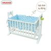Nôi Điện Tự Động VINANOI VNN201T Gỗ Thông Cao Cấp Màu Trắng
