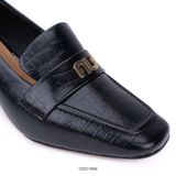  Giày loafer nữ da bò sần đế vuông Aokang 1232214004 