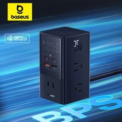 Bộ Sạc Nhanh Baseus PowerCombo Tower Digital PowerStrip 3AC+2U+2C 35W with 1.5m Power Cord EU