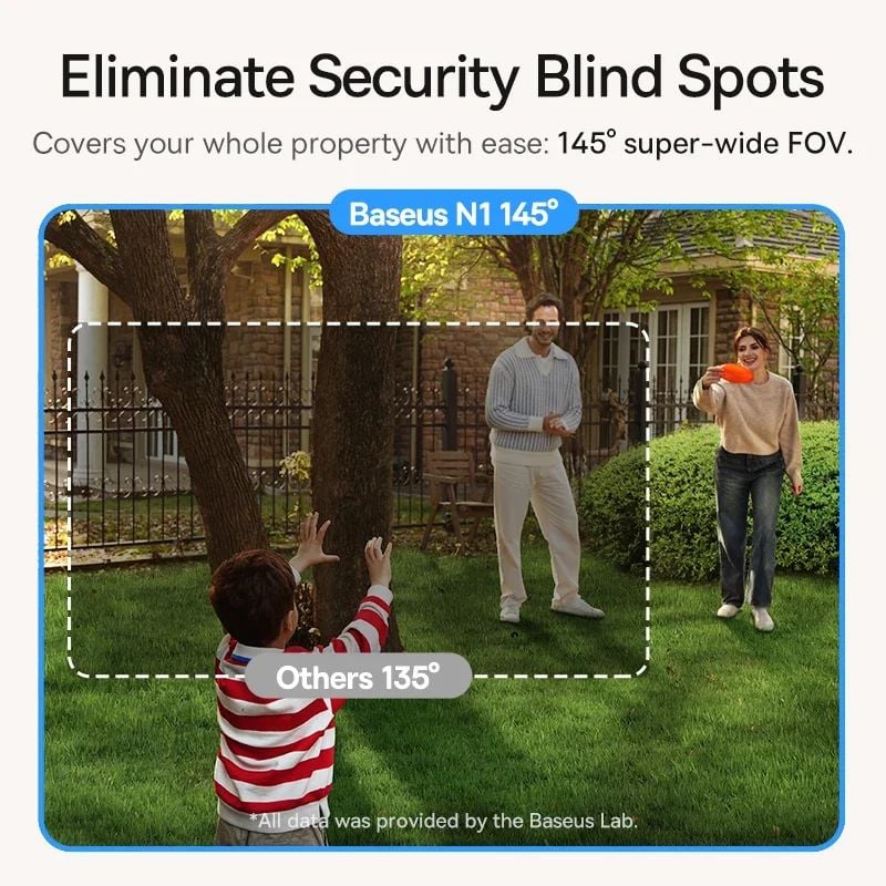 Camera Quan Sát Baseus Security N1 Outdoor Camera 2K 2-Cam Kit (IP67, Up to 210 Day, 7800mAh)