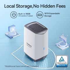 Camera Quan Sát Baseus Security N1 Outdoor Camera 2K 2-Cam Kit (IP67, Up to 210 Day, 7800mAh)