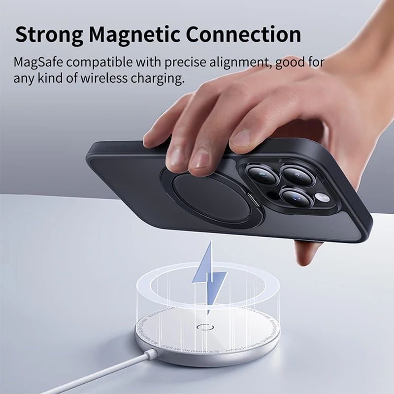Ốp Lưng Chân Đế Từ Tính Baseus SkyRing Series 360° with Stand for iP15/16
