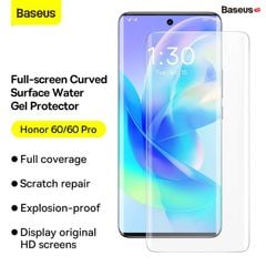 Baseus 0.15mm Full-screen Curved Surface Water Gel Protector For Honor 60 (2pcs/pack+Pasting Artifactl)