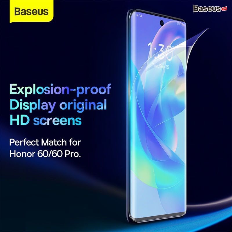 Baseus 0.15mm Full-screen Curved Surface Water Gel Protector For Honor 60 (2pcs/pack+Pasting Artifactl)