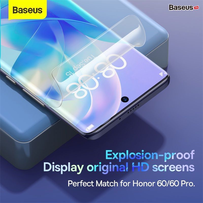 Baseus 0.15mm Full-screen Curved Surface Water Gel Protector For Honor 60 (2pcs/pack+Pasting Artifactl)