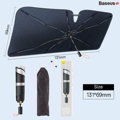 Dù Che Nắng Cửa Kính Trước Có Thể Xếp Lại Dùng Cho Xe Ô Tô Baseus CoolRide Windshield Sun Shade Umbrella Lite