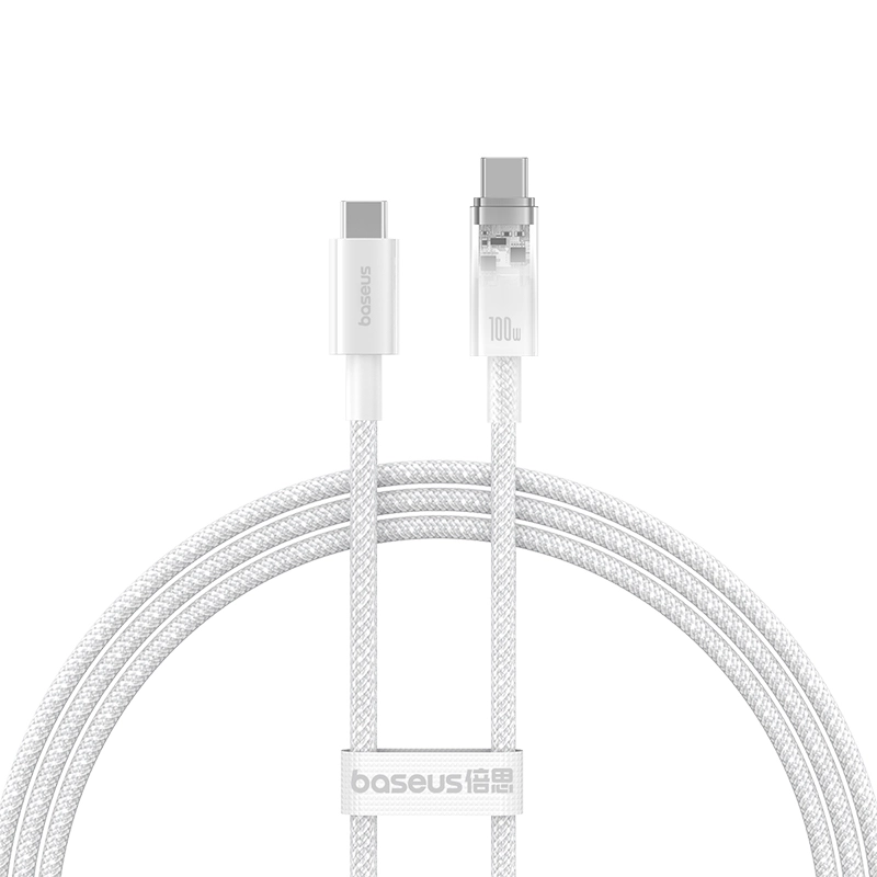 Cáp Sạc Nhanh Baseus Explorer Series 2 Fast Charging Cable Type-C to Type-C 100W Cho Macbook Laptop Điện Thoại (Smart Power-Off Fast Charging Cable with Smart Temperature Control)