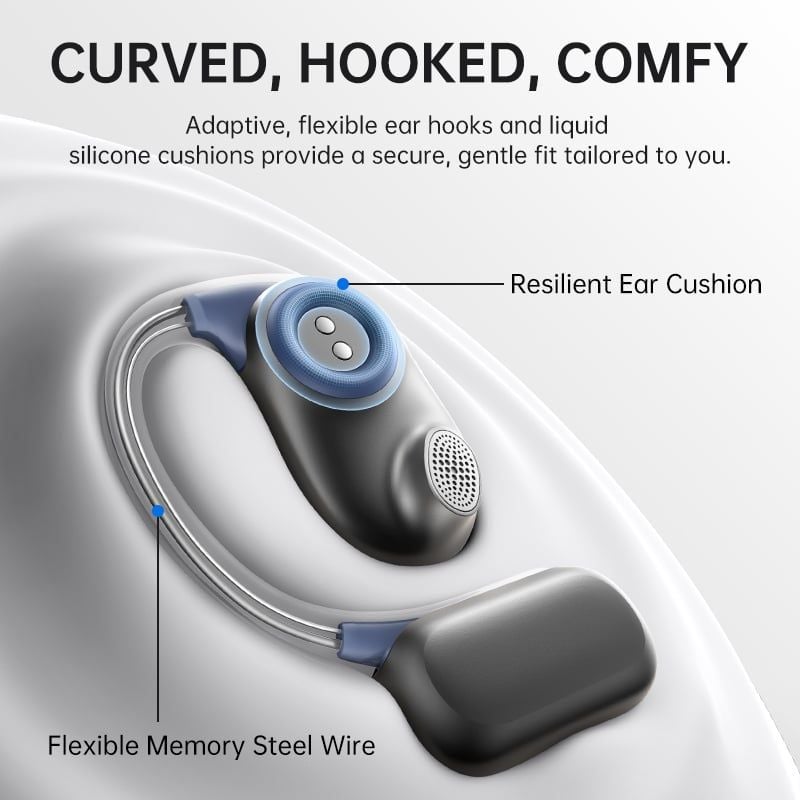 Tai Nghe Bluetooth TWS Baseus Bowie MF1 Open-Ear (Bluetooth v5.4, 12H, 16 mm Large Drivers, Bass Enhancement Algorithm, IPX4, 4-Mic ENC, Hi-Res Audio Wireless, LDAC)