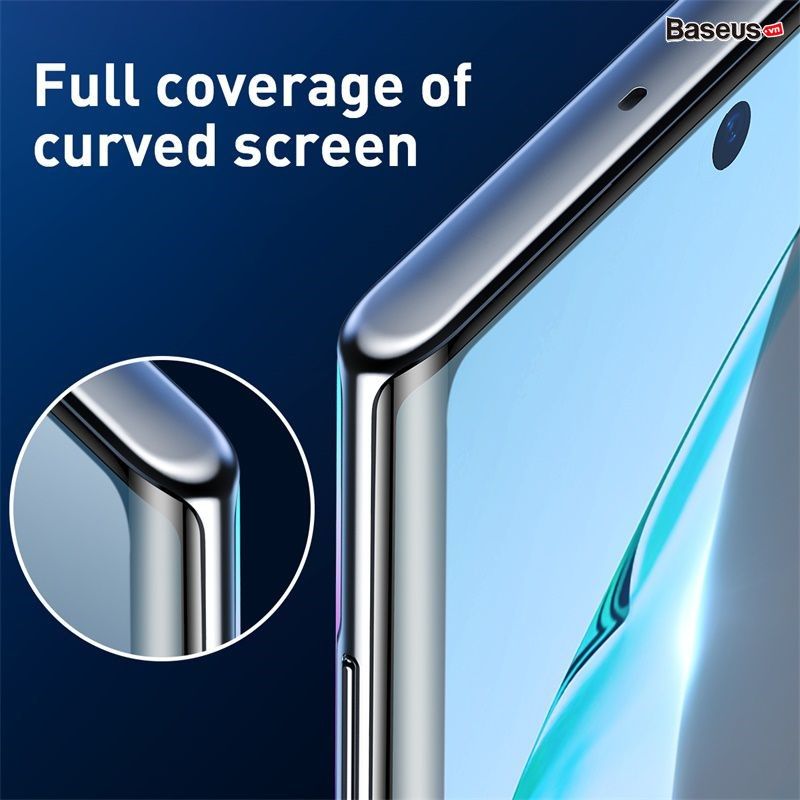 Bộ 2 miếng Film dán chống trầy Full màn hình cho Note 10/10 Plus Baseus 0.15mm Full-screen Curved Anti-explosion (2 Pcs/set, Soft screen protector)