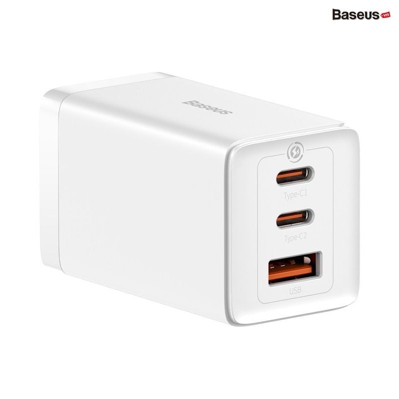 Bộ Sạc Nhanh kèm Cáp C to C Baseus GaN5 Pro Quick Charger 65W (Combo Củ kèm Cáp sạc 100W, Type C*2 + USB, PD3.0/PPS/QC4.0/SCP/FCP Multi Quick Charge Protocol)