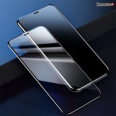 Bộ 02 kính cường lực full màn hình chống bể mép cho iPhone 11 Series Baseus 0.23mm Curved-screen Tempered Glass Protector (02 Pcs/set, PET Soft Edge, Crack-resistant edges )