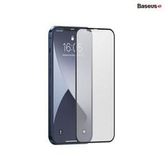 Kính cường lực chống bám vân tay dùng cho dòng iPhone 12 Baseus 0.25mm Full-glass Frosted Tempered Glass Film (Bộ 2 miếng nhám, Anti Finger Print, Full Coverage Tempered Glass)