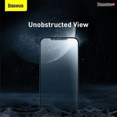 Kính cường lực nhám Baseus iPhone 12 – 0.25mm, chống vân tay, full viền, bộ 2 miếng, chống bám cực tốt