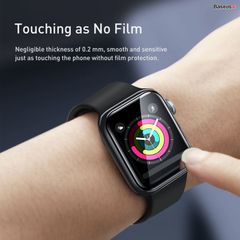 Kính cường lực dẽo Full viền 5 lớp chống trầy cho Apple Watch Baseus Full-Screen 3D Curved Tempered Glass (0.2mm, Soft Screen Protector for Apple Watch Series 1/2/3/4/5)