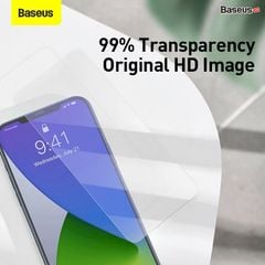 Kính cường lực Baseus 5 lớp iPhone 12 – 0.3mm, chống trầy, siêu bền, full viền, bộ 2 miếng, dán dễ