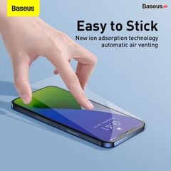Kính cường lực Baseus 5 lớp iPhone 12 – 0.3mm, chống trầy, siêu bền, full viền, bộ 2 miếng, dán dễ