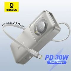 Pin Dự Phòng Tích Hợp Cáp Sạc Dây Rút Gọn Baseus Free2Pull 10000mAh 30W