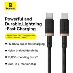 Cáp Sạc Nhanh Baseus Dura Series C to C 100W (20V/5A, 480Mbps)