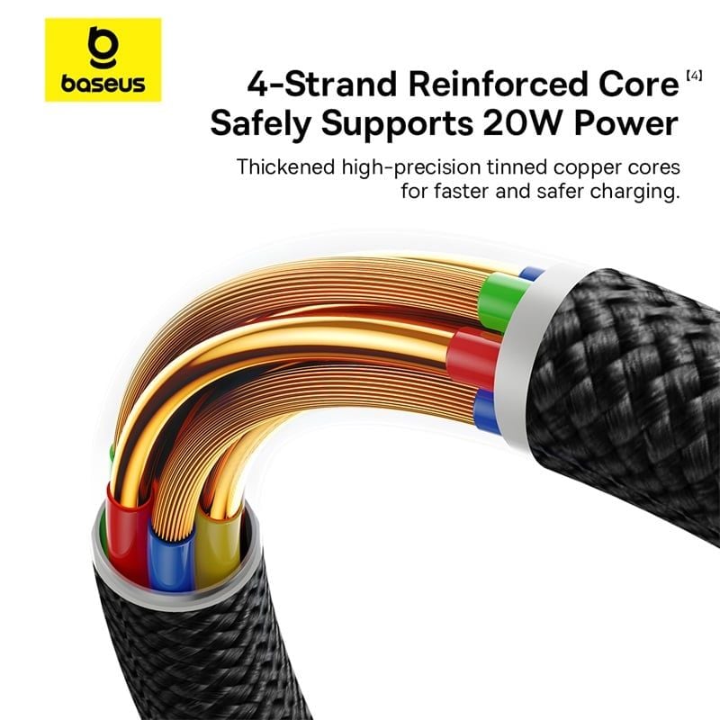 Cáp Sạc Nhanh Baseus Dura Series C to Lightning 20W (480Mbps)