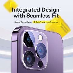 Kính Bảo Vệ Camera Baseus Crystal Series HD Full-frame for iP 15/16 Series (Pack of 2 with 2 cleaning kits)