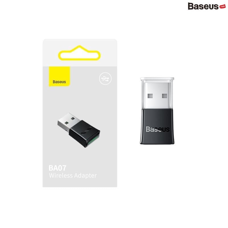 USB Bluetooth Tốc Độ Cao Baseus BA07 Bluetooth Receiver (Bluetooth CSR 5.3, 20m, Wireless Audio Transmission Adapter For PC/Laptop/Smartphone/Tablet)